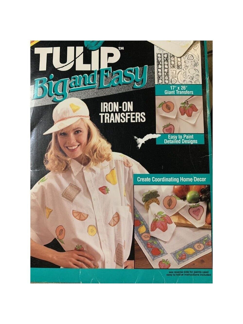 TULIP BigandEasy IRON_ON TRANSFERS 1992 Tropical rad fruit retro opened